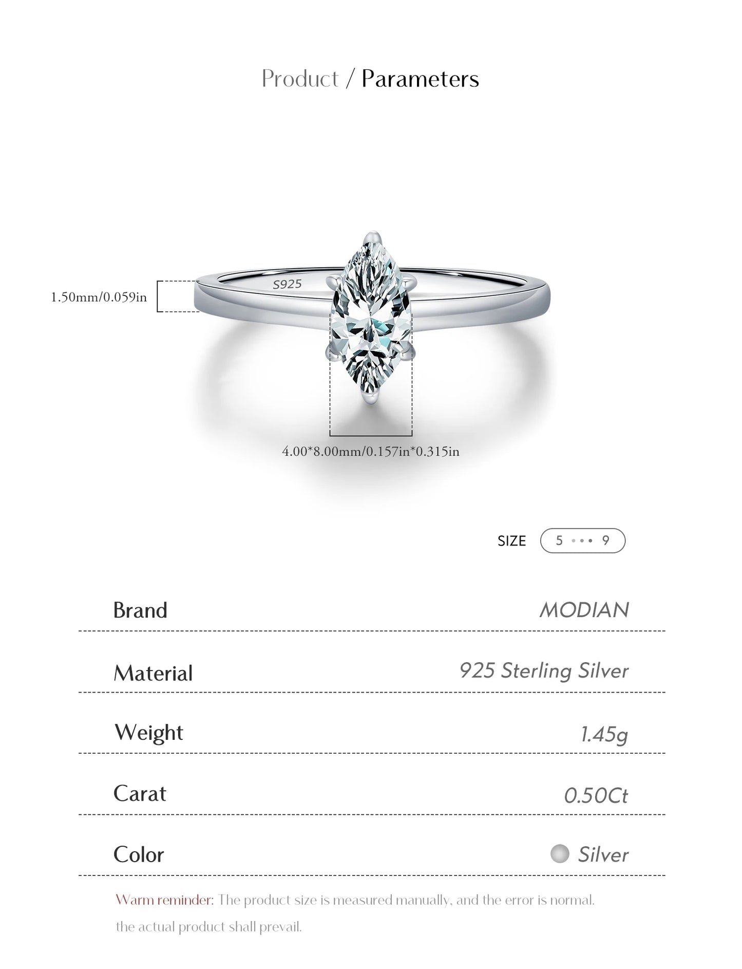 D Color Marquise Cut Rhombic Moissanite 925 Sterling Silver Luxury  Band Rings For Women Wedding Fine Jewelry Gifts