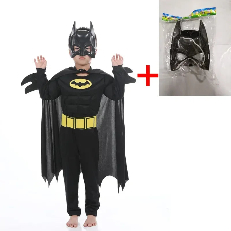 Anime Superhero Batmans Cosplay Muscle Costume Batma Zentai Jumpsuits Bodysuit Suit Halloween Carnival Costumes