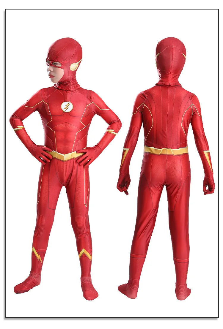 Halloween 3D  Costume Spandex Costume Superhero Luxury Bodysuit Adult Kids Bodysuit Cosplay Superhero Flash Bodysuit