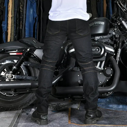 Calça Jeans Masculina para Moto, Antiderrapante, Resistente à Abrasão, para Todas as Condições Climáticas, Ajuste Clássico, Pronta para Corridas, Equipamento para Motociclistas