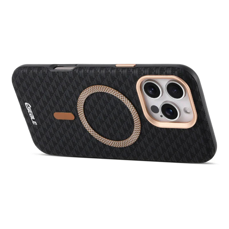 For Magsafe Magnetic Solid Color Triangle Pattern Phone Case for iPhone 17 Pro Max 15 13 14 16 Pro Max Bumper Back Cover