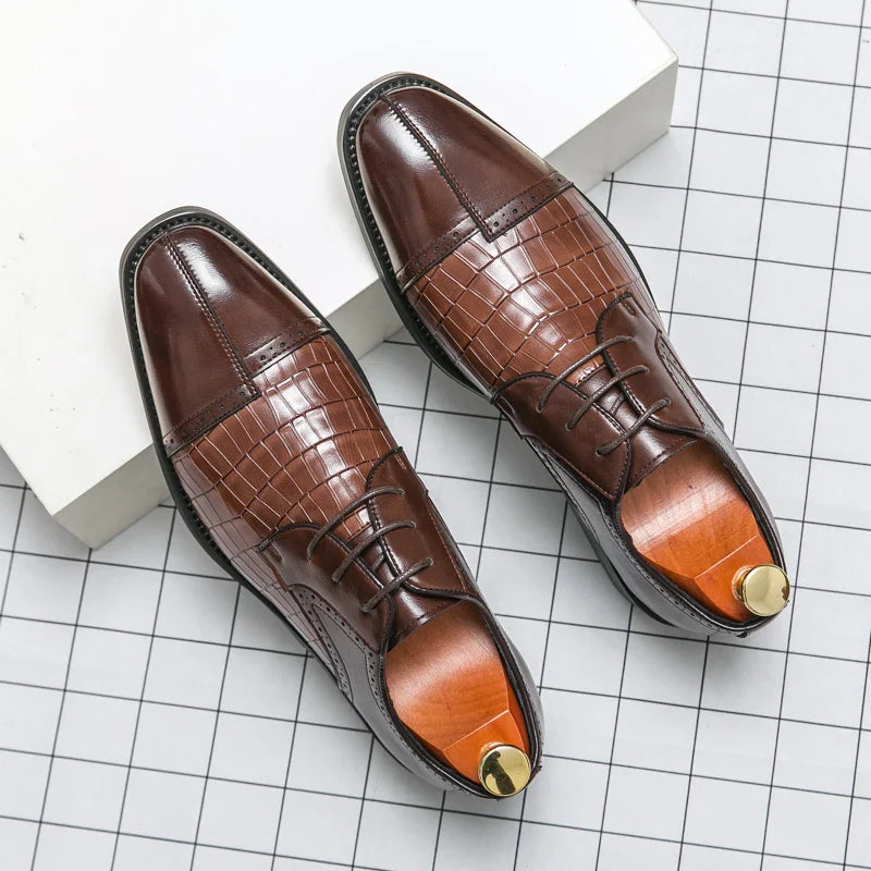 Classic Casual Business Shoes For Men High Quality Social Wedding Formal Leather Shoes Male British Men's Dress Shoes