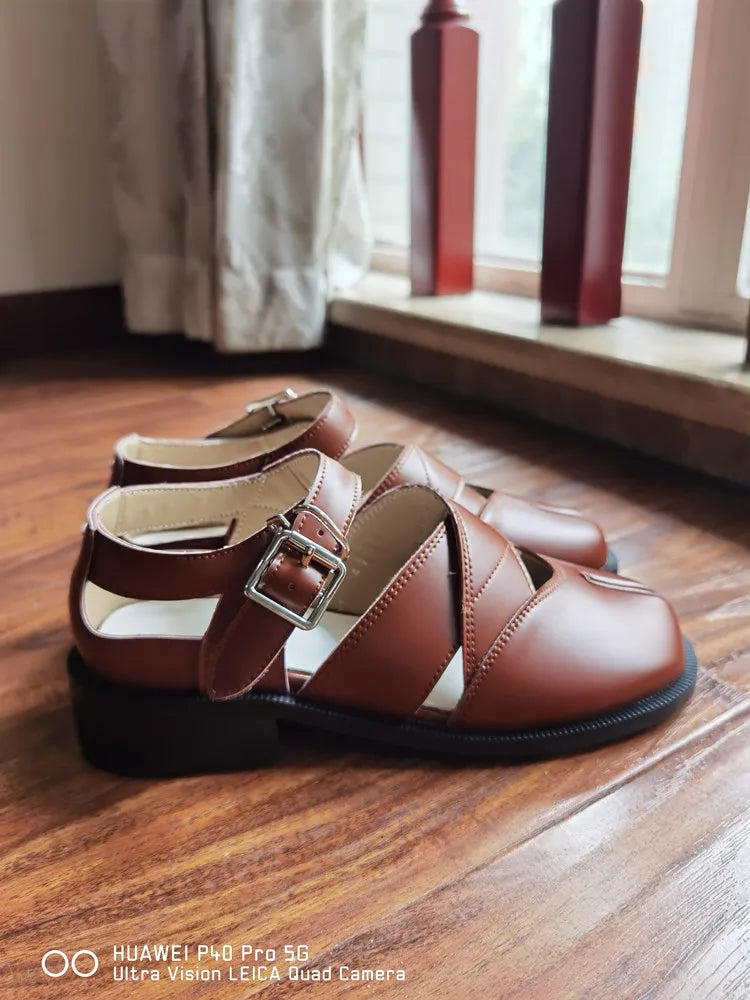 Fashion Women's Shoes New High Quality Leather Split Toe Mary Jane Shoes Comfortable Low Heel Women Shoes Lolita