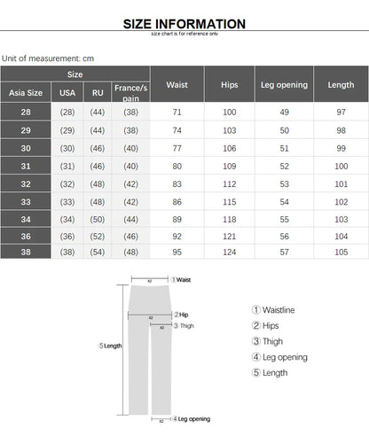 Spring New Loose Straight Pants Men Elastic Waist Double Pleats Wide Legs Casual Drape Fashionable Anti-wrinkle Trousers