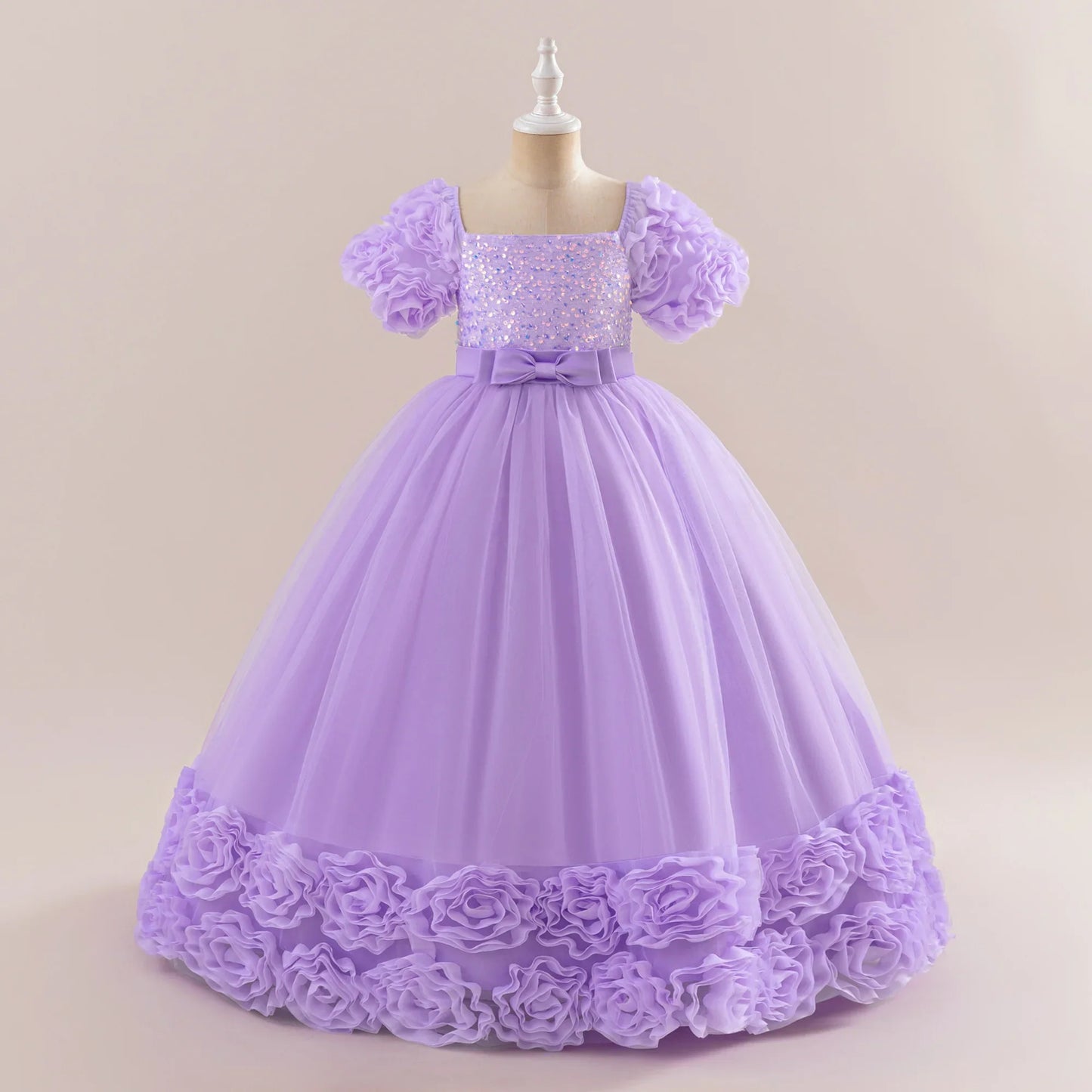 Summer Flower Girls Party Dress Elegant Tulle Bridesmaids Wedding Princess Dresses Girl Gala Birthday Evening Christmas Costumes