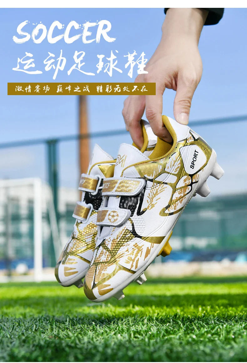 Boys Football Boots New Resistant Casual Kids Soccer Shoes Sneakers Grass Non Slip Training Sports Fast Match Breathable Cleats