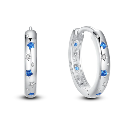 925 Silver Charms Plata De Ley 925 Jewelry Women Fashion Cute Tiny Clear Crystal CZ Stud Earrings Star Starfish Dolphin Earrings