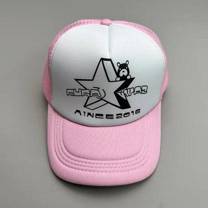 New Cool Street Hip Hop Letter Colorful Meshed Men Women Baseball Hats Cotton Summer Adjustable Breathable Snapback Sport Caps