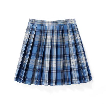 Summer Women High Waist Pleated Plaid Skirts Mini Tennis Skirt Harajuku JK Japanese School Uniform Short A-Line Mini Skirt Girl
