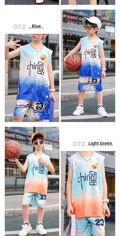 Children Team Training Uniform Kids Basketball Jersey Quick-drying Boy and Girls Comfortable Shirt  Child Sportswear Tracksuits