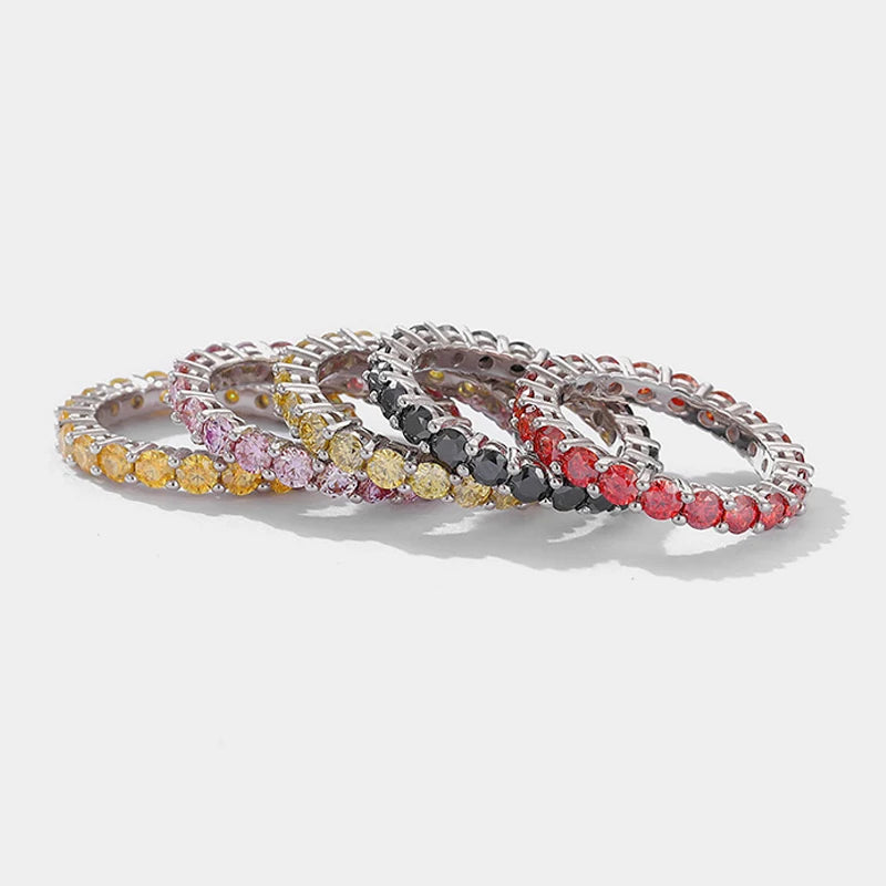 3mm Certified Moissanite Rings for Women Full Diamond Sparkling Bride Jewelry Wholesale 100% 925 Sterling Silver 9 Color