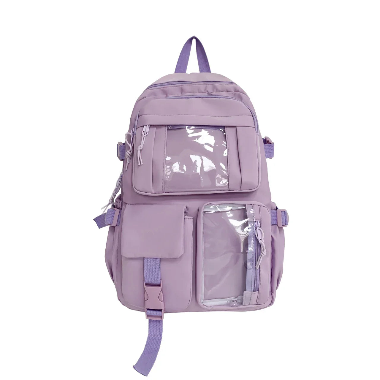 New Cute Nylon Backpack Suitable for Young Girls, Female Students, and Ladies, Multi-Pocket Student Backpack
