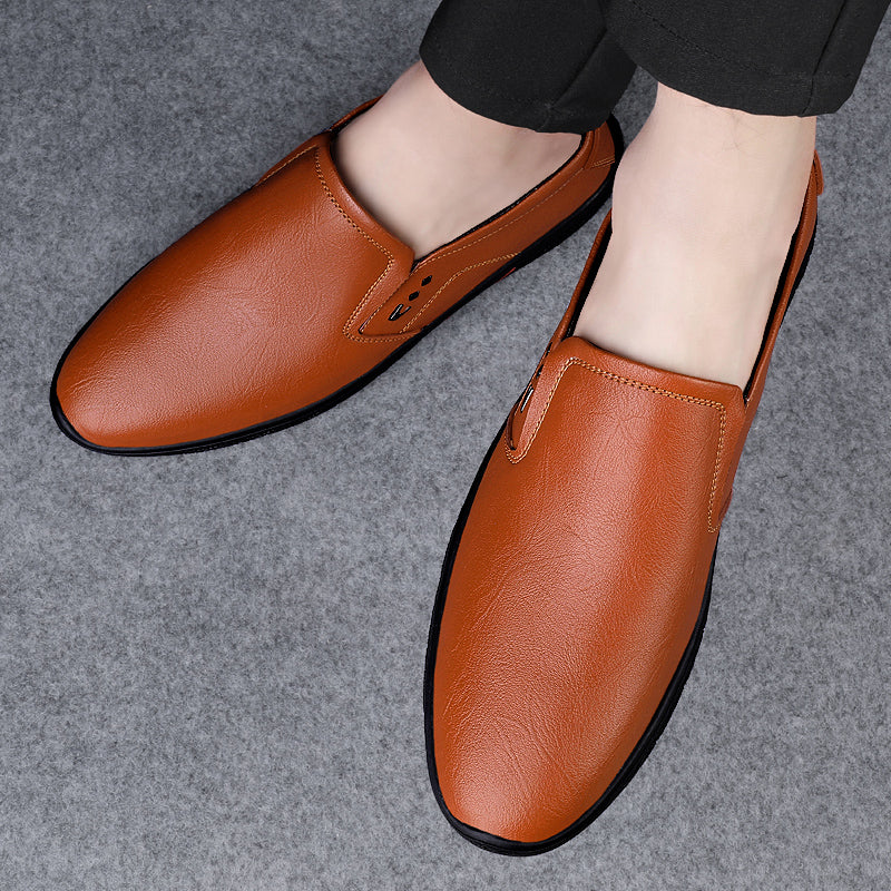 Leather Men Casual Shoes Breathable Soft Sole Office Loafers Shoes Men Designer Shoes