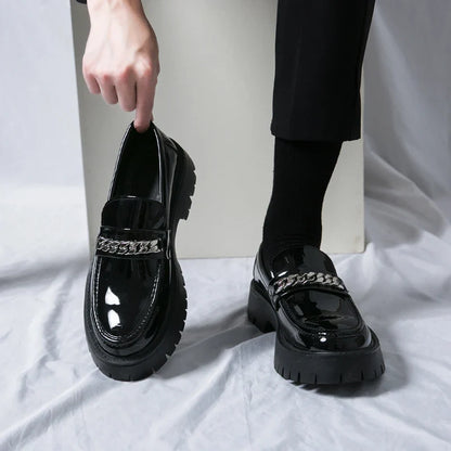 Sapatos Casuais Masculinos de Couro Clássicos – Marrom/Preto, Respiráveis, Tamanhos Europeus 40–48