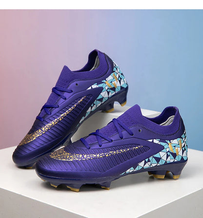 New Kid Match Boys Football Boots Sports Shoes Match Soccer Shoes Outdoor Sneakers Professional Non-Slip Comfortable Unisex