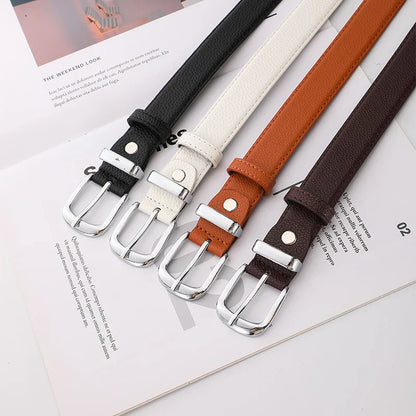 Women Leather Belts High Quality Fashion Best Matching Dress Jeans Belts for Lady Women's Dress Luxury Designer Brand LB2146
