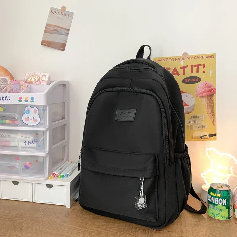 New Female Fashion Men High Capacity Waterproof College Backpack Trendy Women Laptop School Bags Cute Girl Travel Book Bag Cool