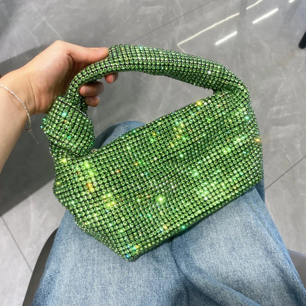 Rhinestones Evening bag silver Crystal Bags for Women Purses and Handbags Luxury Designer banquet bag