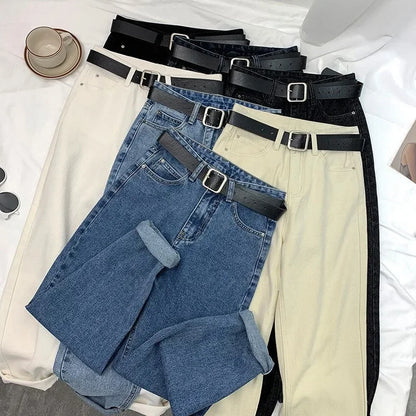 High Waist Harlan Denim Jeans Women's Fashion Loose Pants