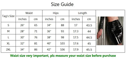 Black Skirts for Women Latex PVC Leather Pencil Mini Skirt Lace Up Zip Shiny Bodycon Skirts Sexy Club Y2k Clothes