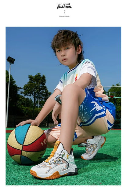 Kids Basketball Shoes Boys Sneakers Non-slip Child Trainer Basket Shoes Outdoor Children Sport Shoes Zapatillas De Deporte