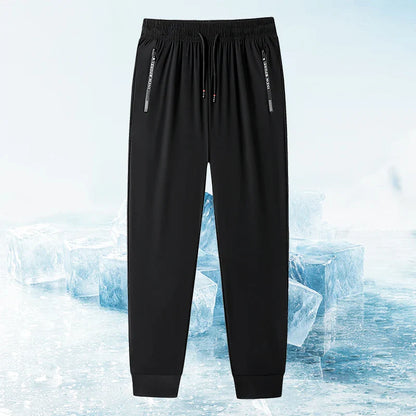 Men's Fitness Pants Zippered Pockets Stretch Sports Pants Running Daily Wear Casual Pants Jogger Man Football Fishing Gift Gym