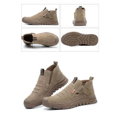 Labor protection shoes with steel toe caps, anti smashing and anti stabbing welding shoes, anti slip and wear-resistant shoes