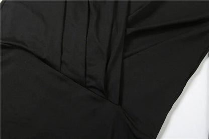 Cross Deep V-Neck Dress Women Full Sleeve Stretch Solid Midnight Street Clubwear Party Autumn Trend Elegant Mini Bodycon