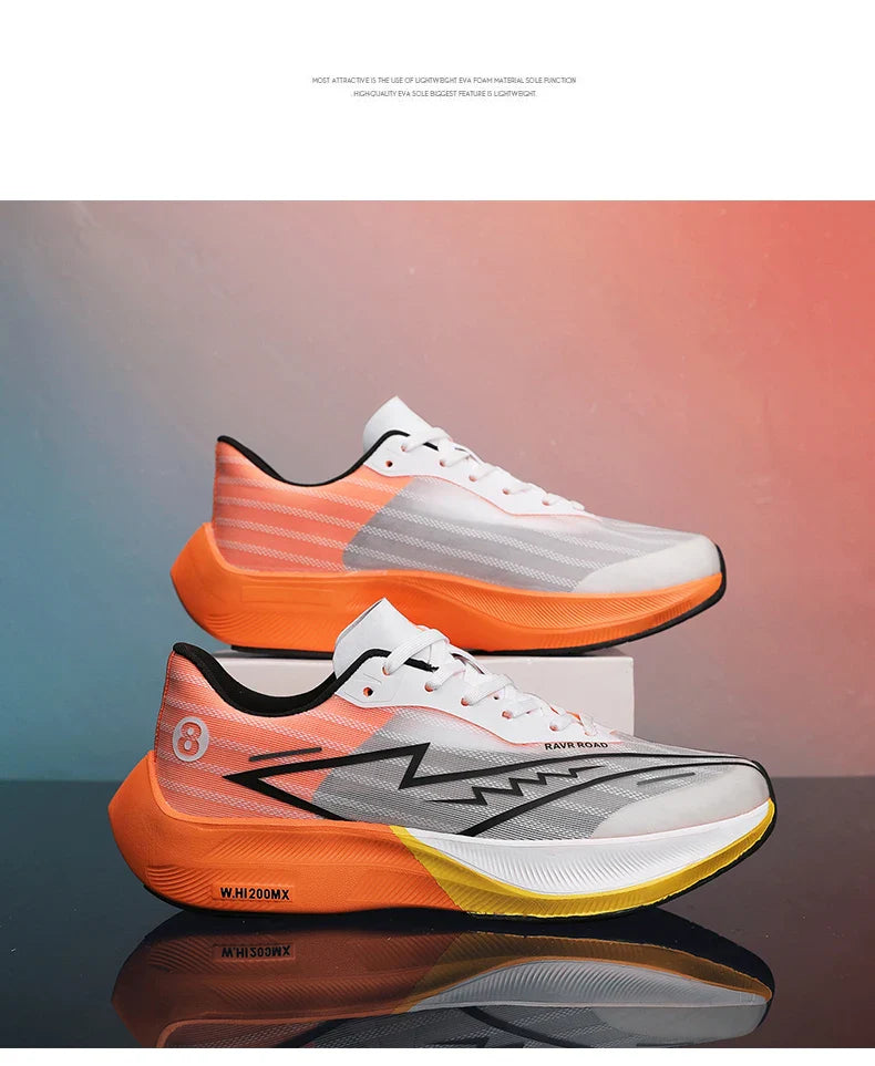 Tênis Esportivo Masculino com Placa de Carbono de Palma Inteira Tênis de Corrida Masculino e Feminino para Maratona com Amortecimento de Choque para Treinamento de Atletismo