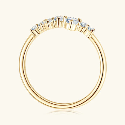 Colar e Anel de Diamantes Moissanite Prata Esterlina 925 Conjunto de Joias com Pingente de Aglomerado para Mulheres Anéis de Noivado Presente