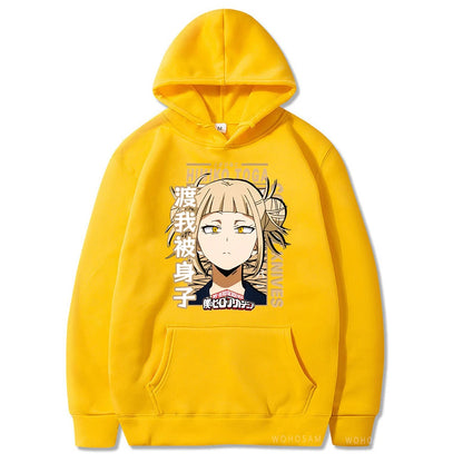 My Hero Academia Kawaii Himiko Toga Women Hoodies Printed Aesthetics Head Poster Manga Harajuku Anime Printed Hooded Sweatshirts