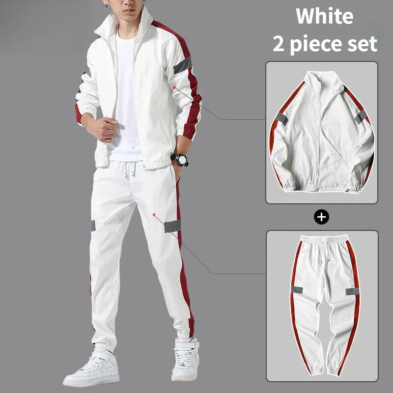 Sports Suit Men's Spring and Autumn Casual Running Sportswear Cardigan Casual Sweater Three-piece Suit