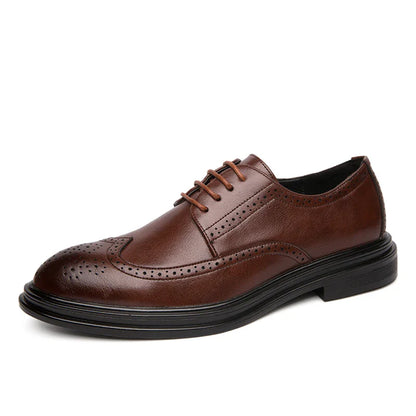High Quality Brogues Men's Dress Shoes Classic Casual Business Shoes Men Trend Wedding Formal Office Oxford Leather Shoes Men