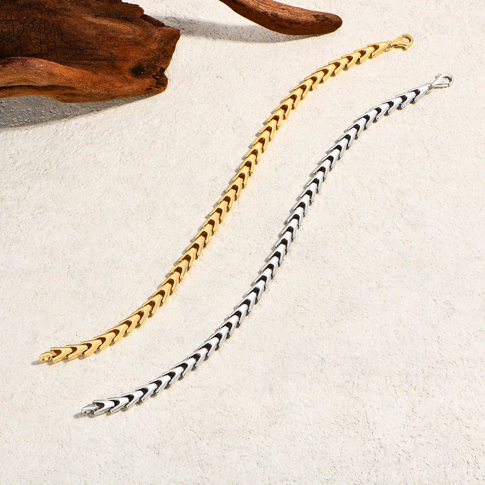 S925 Sterling Silver Trendy Punk Cuban Chain Hip Hop Style for Women Men Yellow Gold Plated Kpop Bracelet Party Jewelry