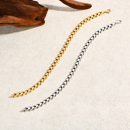 S925 Sterling Silver Trendy Punk Cuban Chain Hip Hop Style for Women Men Yellow Gold Plated Kpop Bracelet Party Jewelry