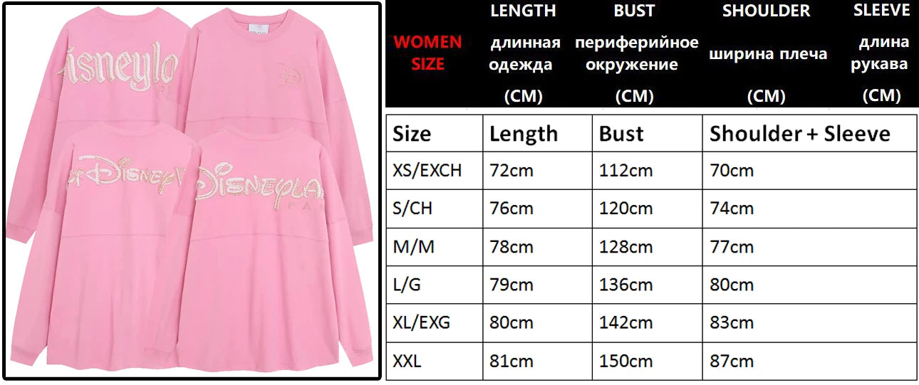 Cartoon Print Embroidery Flares Pearl Pink Sweatshirt Sweet Women Long Sleeve Loose Jumper Tops Female