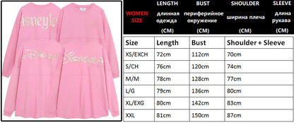 Cartoon Print Embroidery Flares Pearl Pink Sweatshirt Sweet Women Long Sleeve Loose Jumper Tops Female