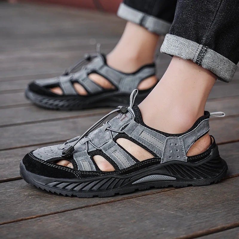 Mens Sandals Summer Outdoor Walking Fashionable Comfortable Soft Beach Water Shoes Daily Versatile Breathable Commuting Sneakers