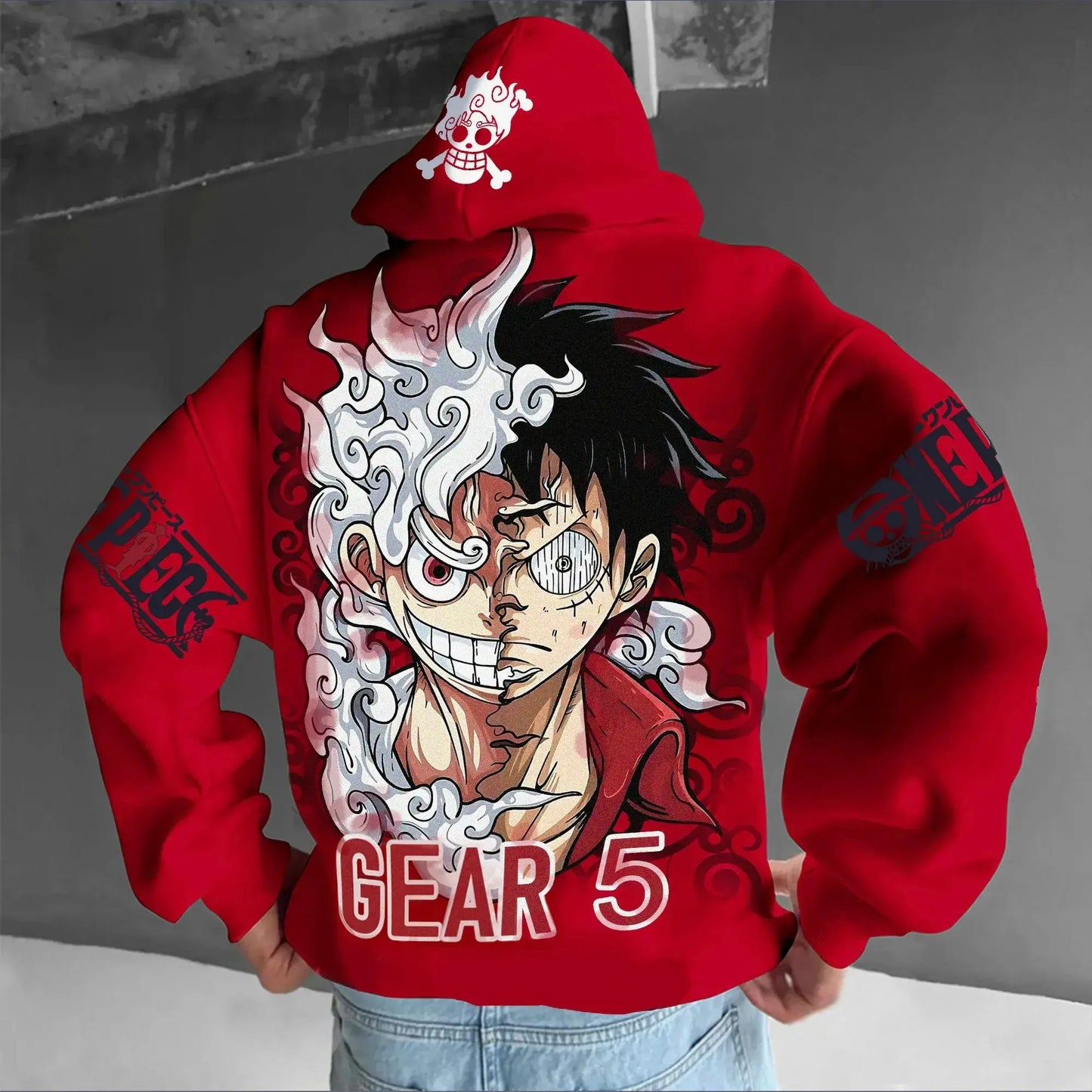 Anime Hoodie Men Women One Piece Luffy Gear 5 Nika Streetwear Casual Pullover Sweatshirt Long Sleeve Tops Autumn Winter Fashion