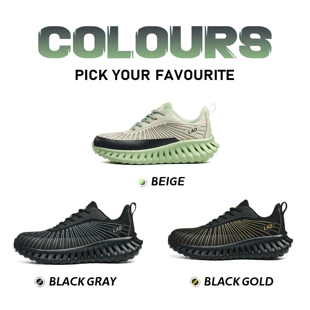 Ultra light soft soled safety shoes for men, anti smashing, comfortable and shock-absorbing work shoes