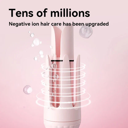 32mm Automatic Curling Iron with Negative Ion Ceramic Hair Care Buzzer Timer 4 Temperature Settings for Long Lasting Waves