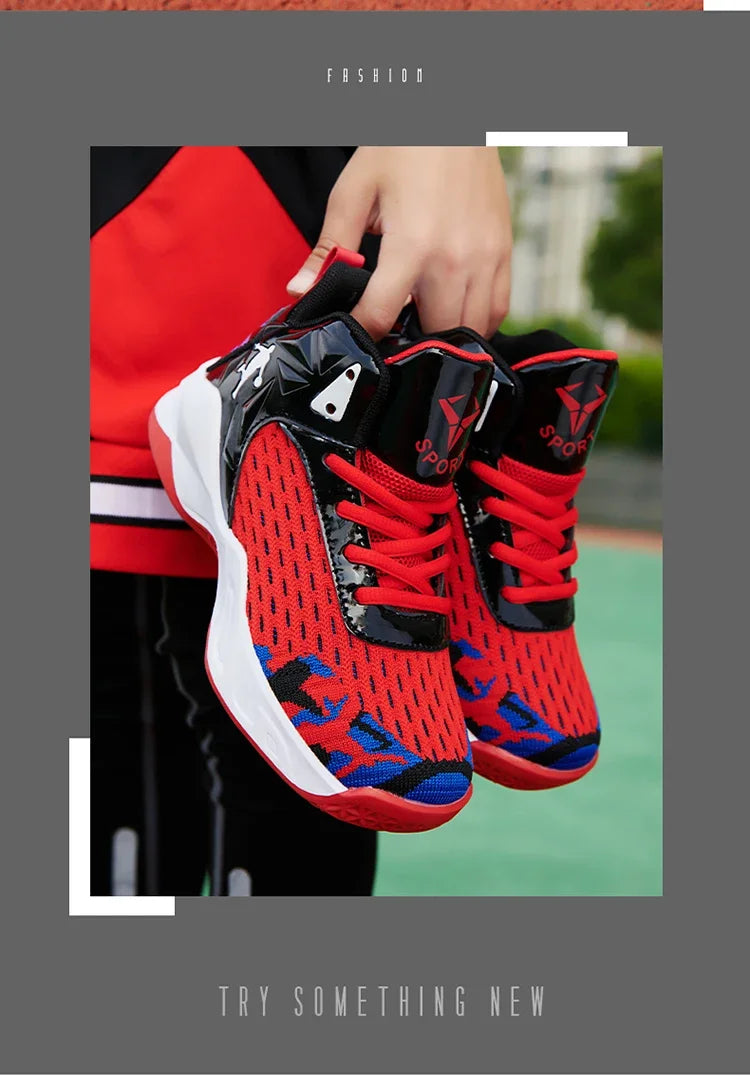 2024 New Children's Basketball Shoes for Boys Non-slip Kids Sport Shoes Wear-resistant Outdoor Kids Girls Sneakers Trainers