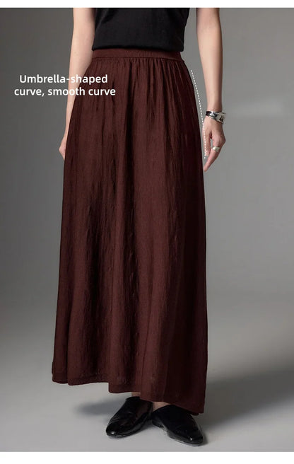 High Quality Women's 100% Worsted Wool Skirts Spring Autumn Female Knitwear Thin Lady Bottoms Cozy Clothing Summer Long Dresses