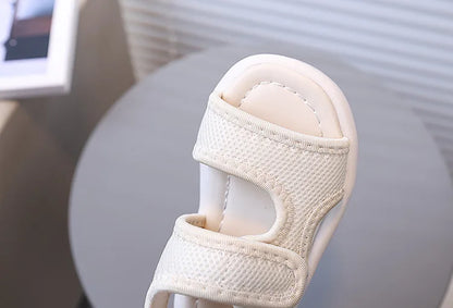 Summer Boy Casual Lightweight Cloth Vamp Beach Shoes Student Outdoor Girls Sandals Breathable Daily Platform Flat Sandals I05073