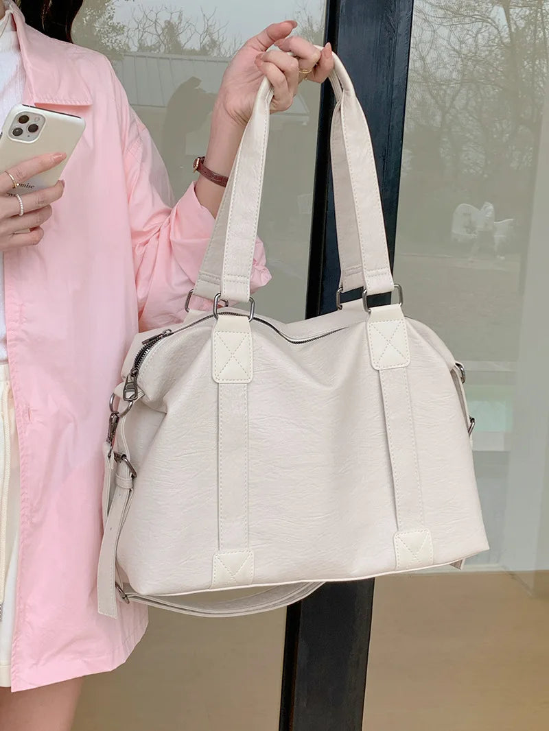 Brand Luxury Designer Tote Bag For Women Lage Capacity Travel Cross Bag High Quality PU Leather Handbags Messenger Bag