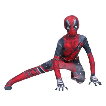 Deadpool Superheroes Child Costume Kid Halloween Cosplay Costume Deadpool Kids Suit Jumpsuit Superhero Deadpool Child Costume