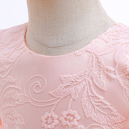 Summer Flower Bridesmaids Party Girls Dress Elegant Birthday Wedding Prom Princess Dresses Girl Pageant Baptism Evening Costumes