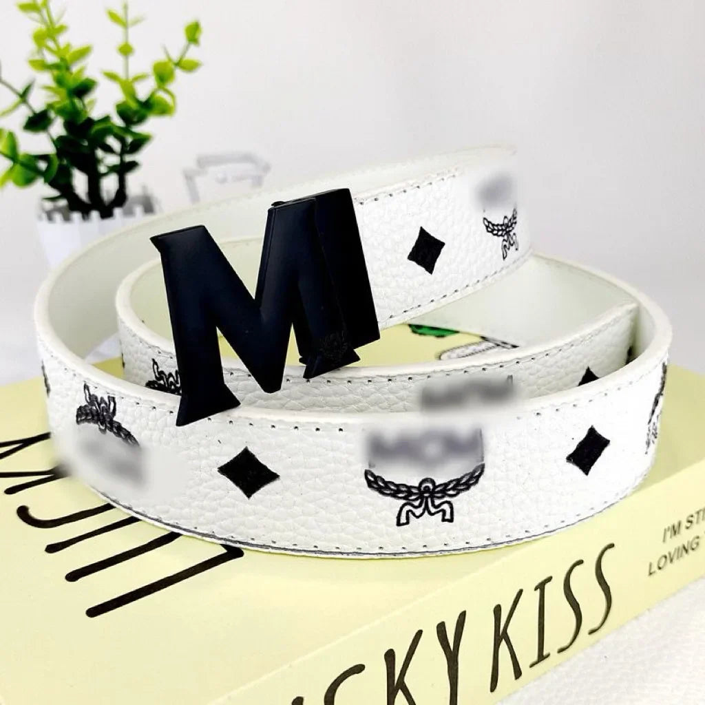 Classic Men's Belt Pure Cowhide Durable Fashionable Business Casual Alloy Buckle Hole Punching for Middle-aged And Young