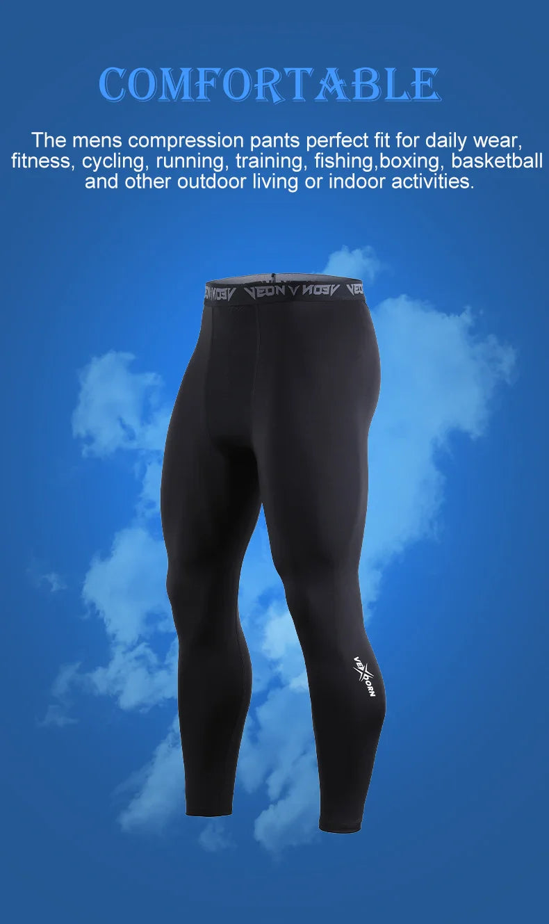 Mens Compression Pants Tights Cool Dry Leggings Sports Baselayer Running Tights Athletic Workout Active Shorts