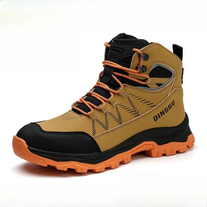 Rotary Buckle Men Work Boots Safety Steel Toe Safety Shoes Indestructible Shoes Anti-smash Puncture-Proof Work Shoes 38-47